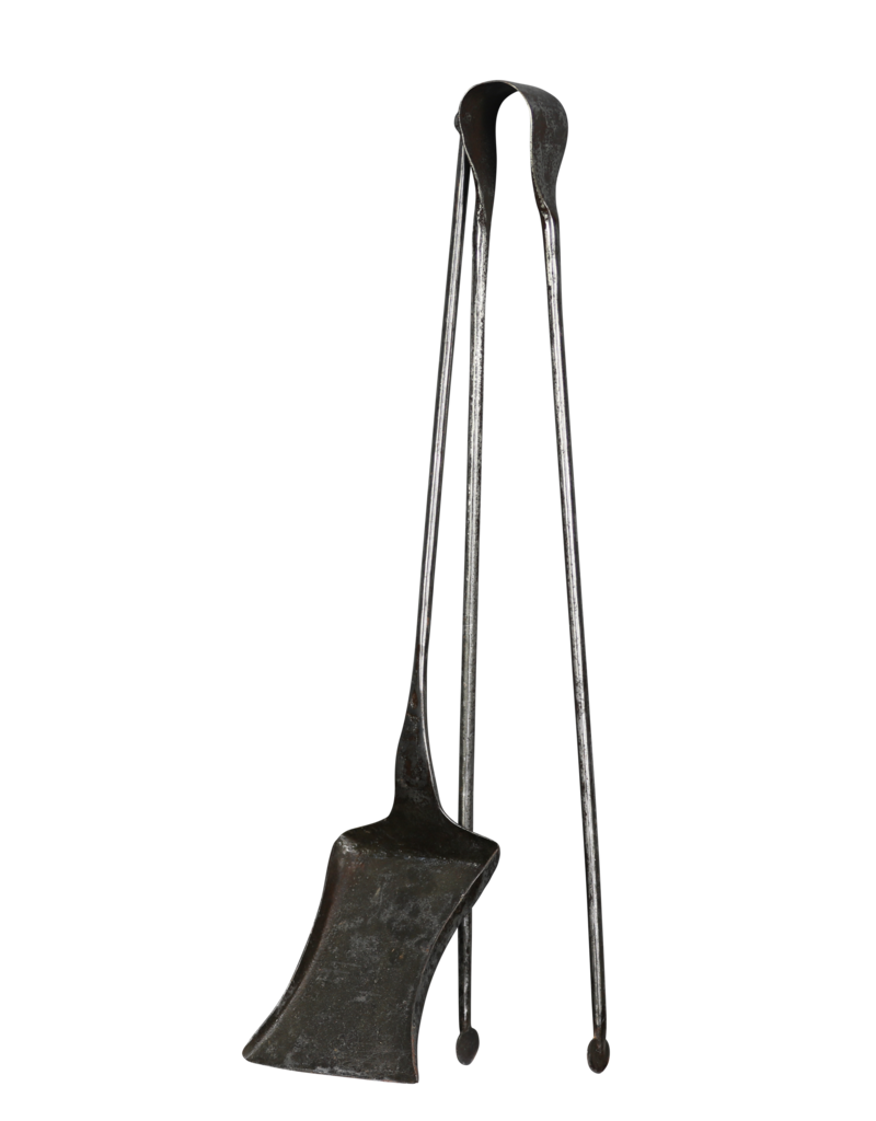 Maison Leon Van den Bogaert Extra Zware 17E-Eeuwse Set Haardgereedschap Uit Frankrijk