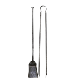 17Th Century Fireside Fireplace Tools In Wrought Iron