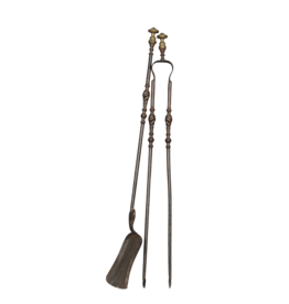 Maison Leon Van den Bogaert Conjunto De Herramientas Para Chimenea De Época Directorio Con Detalle De Latón