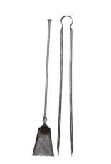 Maison Leon Van den Bogaert 17Th Century Fireplace Tool Ensemble In Steel