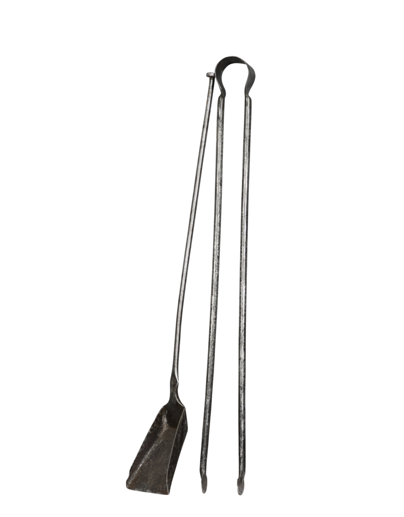 Maison Leon Van den Bogaert 17Th Century Fireplace Tool Ensemble In Steel