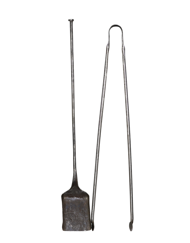 17Th Century Period Wrought Iron Fireplace Tool Set