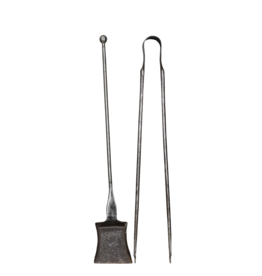 Maison Leon Van den Bogaert Authentisches französisches Kaminbesteck-Set aus Schmiedeeisen