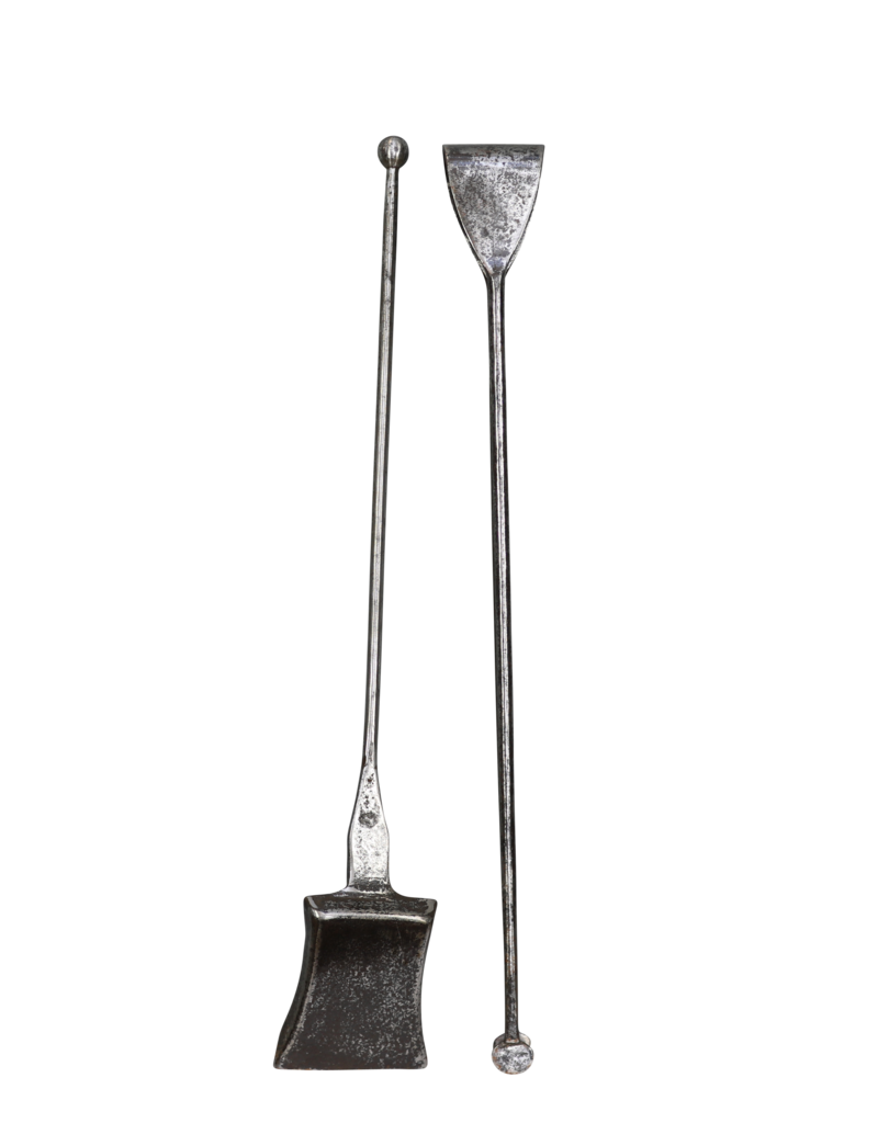 Maison Leon Van den Bogaert Authentisches französisches Kaminbesteck-Set aus Schmiedeeisen