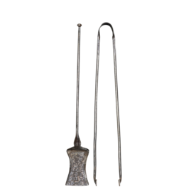 Maison Leon Van den Bogaert 17Th Century Steel Fireplace Tool Set
