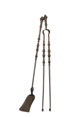 Maison Leon Van den Bogaert Objets De Cheminée D'époque Directoire Avec Détails En Laiton Sur Le Dessus