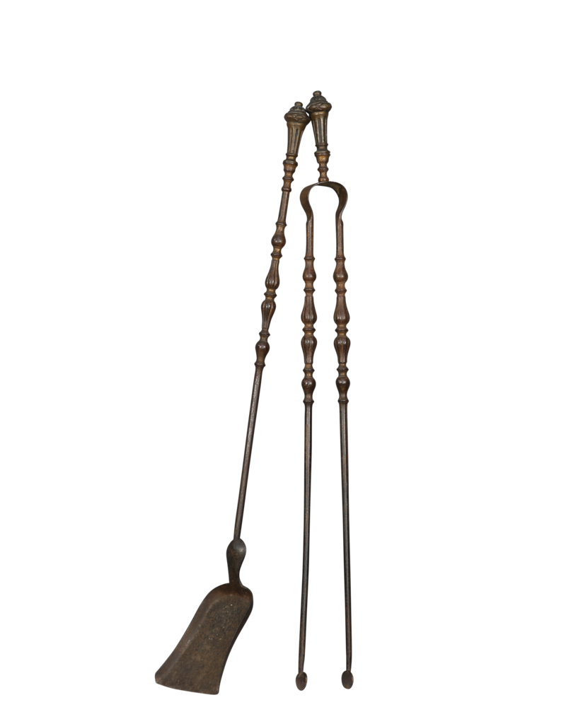 Maison Leon Van den Bogaert Objets De Cheminée D'époque Directoire Avec Détails En Laiton Sur Le Dessus