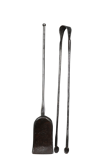 Maison Leon Van den Bogaert Solid 17Th Century Ensemble Fireplace Tools In Wrought Iron