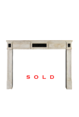Maison Leon Van den Bogaert Elegant Timeless Chic French Limestone Vintage Fireplace Surround