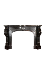 Black Belgian Marble Decorative Fireplace Surround