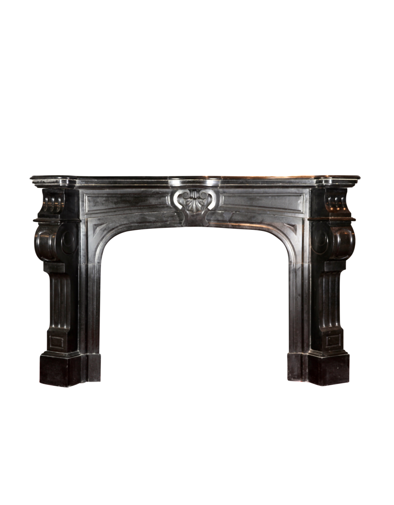 Black Belgian Marble Decorative Fireplace Surround