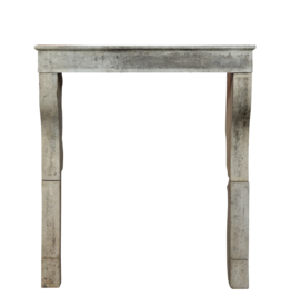 French Campagnarde Style Limestone Fireplace
