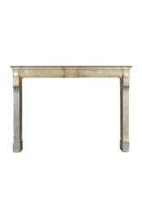 Bicolor Vintage Hard Stone French Fireplace Surround