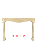 French Chique Country Style Vintage Limestone Fireplace Surround