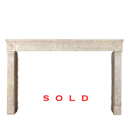 French Castle Stone Fireplace Surround