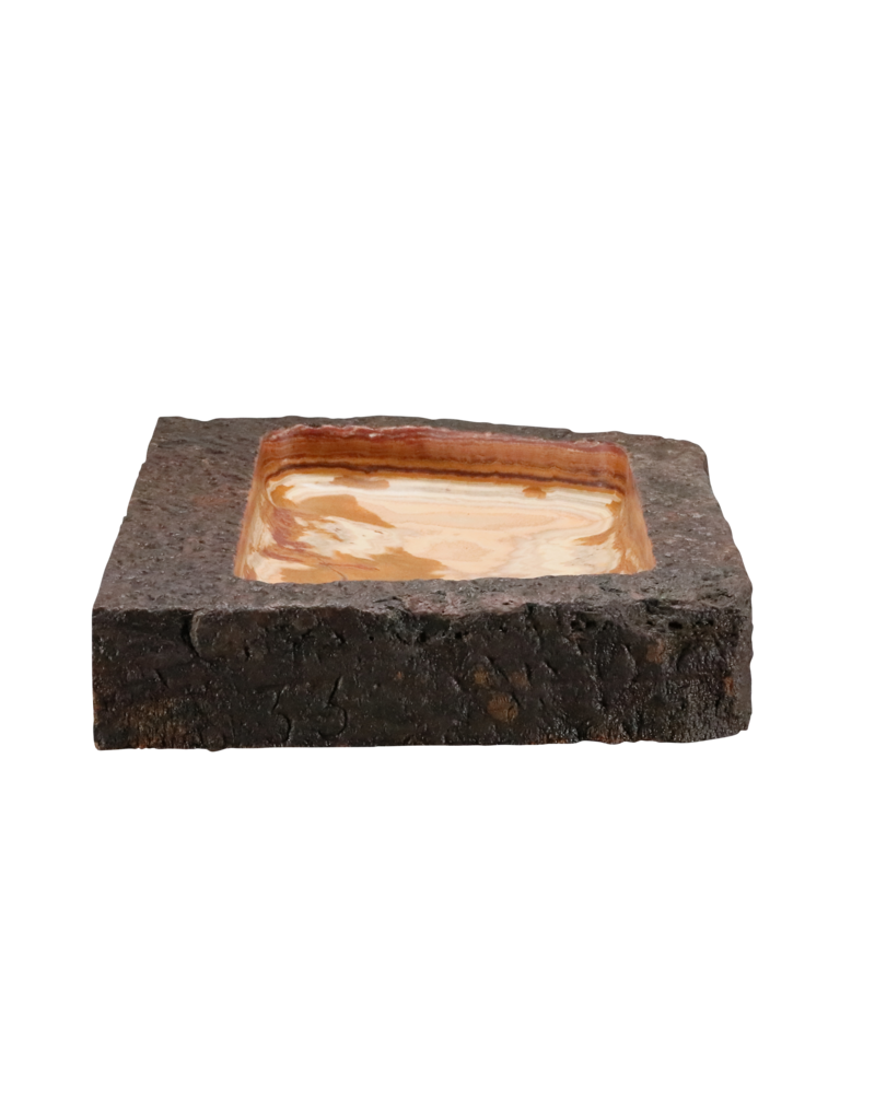 Maison Leon Van den Bogaert Brutalist-Lavabo In Onyx Voor Slow-Living Decor