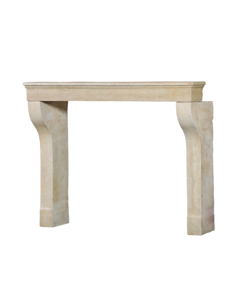 Louis XIII French Timeless Beige Limestone Fireplace Surround