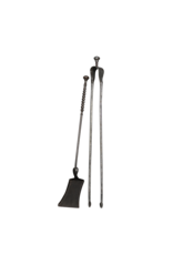 Maison Leon Van den Bogaert Fireplace Tools Set In Wrought Iron