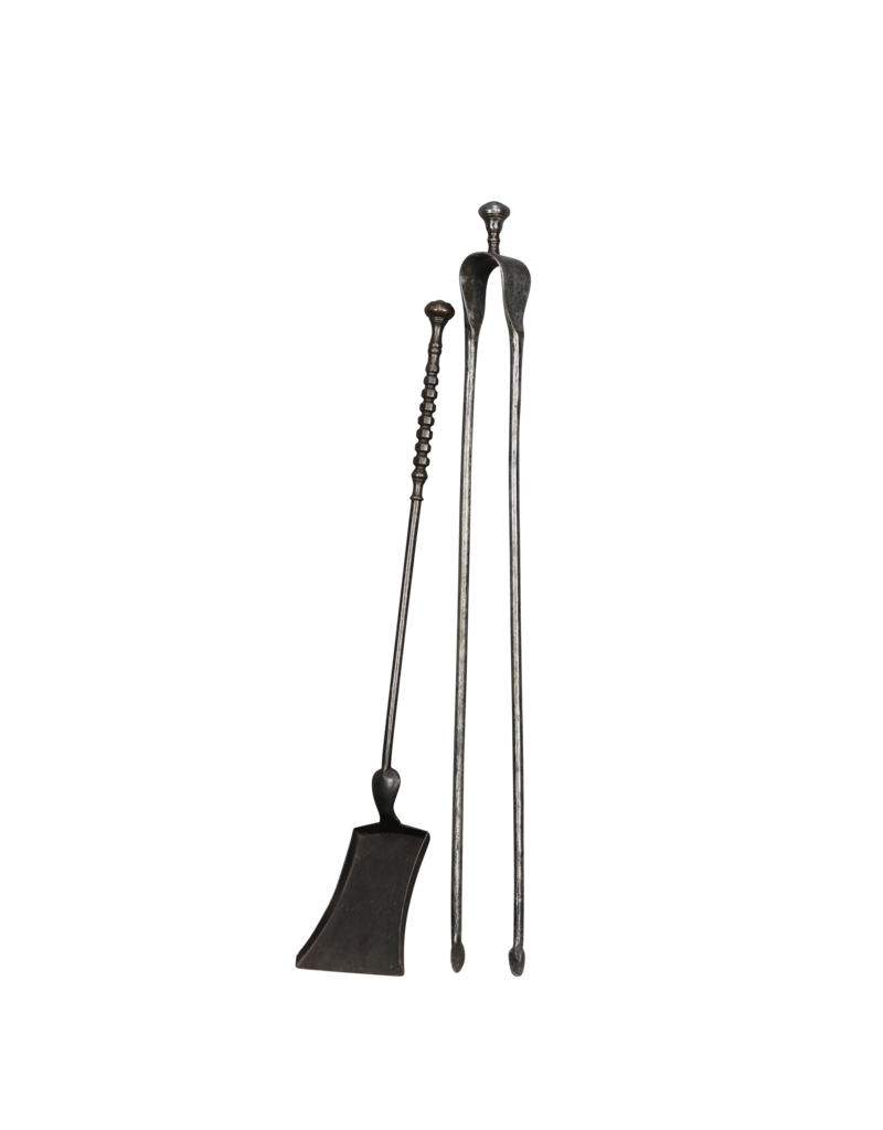 Fireplace Tools Set In Wrought Iron