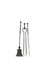 Fireplace Tools Ensemble In Wrought Iron