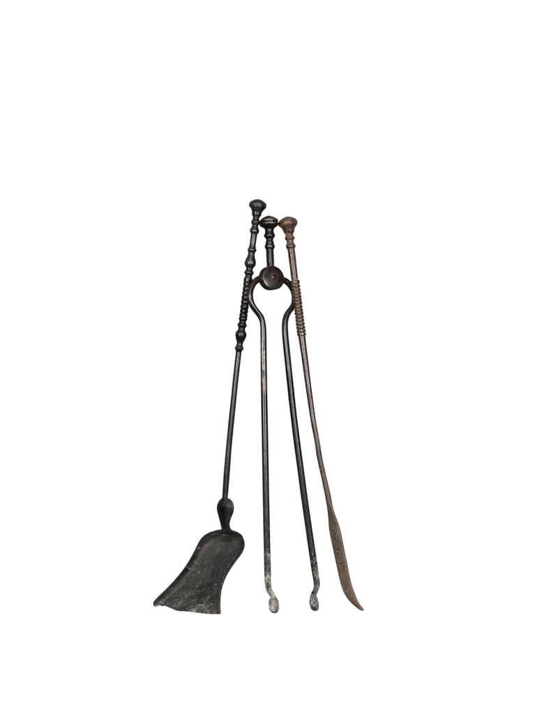 Fireplace Tools Ensemble In Wrought Iron