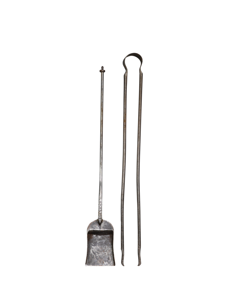 Slow-Living 17Th Century Wrought Iron Fireplace Tools Set