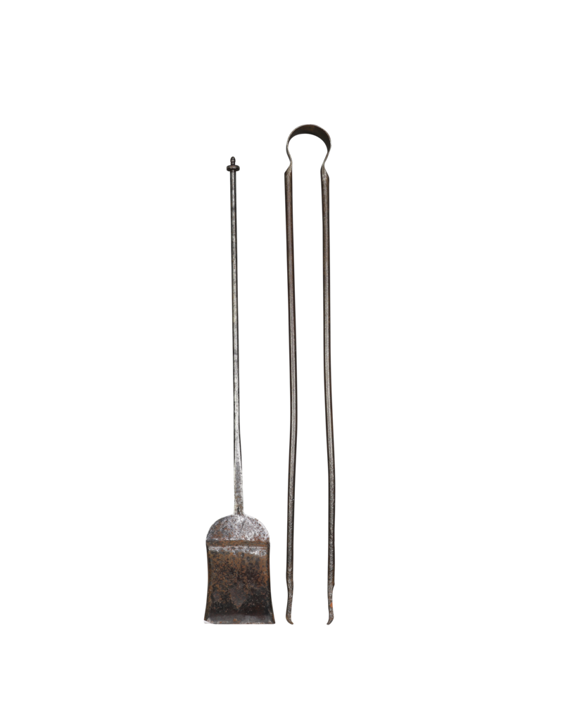 Slow-Living 17Th Century Wrought Iron Fireplace Tools Set