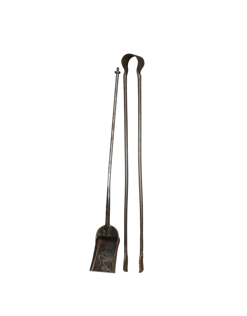 Slow-Living 17Th Century Wrought Iron Fireplace Tools Set