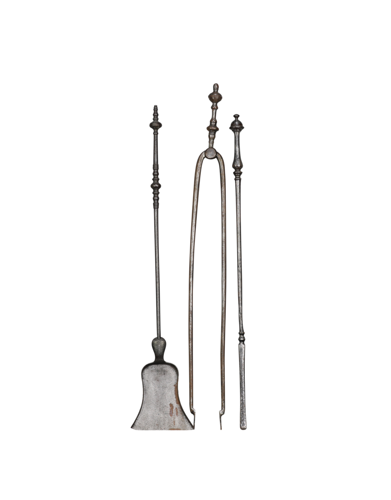 Maison Leon Van den Bogaert Pince De Cheminée Et Ensemble De Cheminée XIXème En Fer Forgé