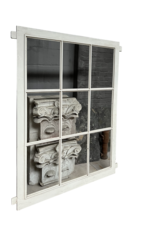 Maison Leon Van den Bogaert Elemento De Ventana Rectangular Antiguo De Hierro Fundido