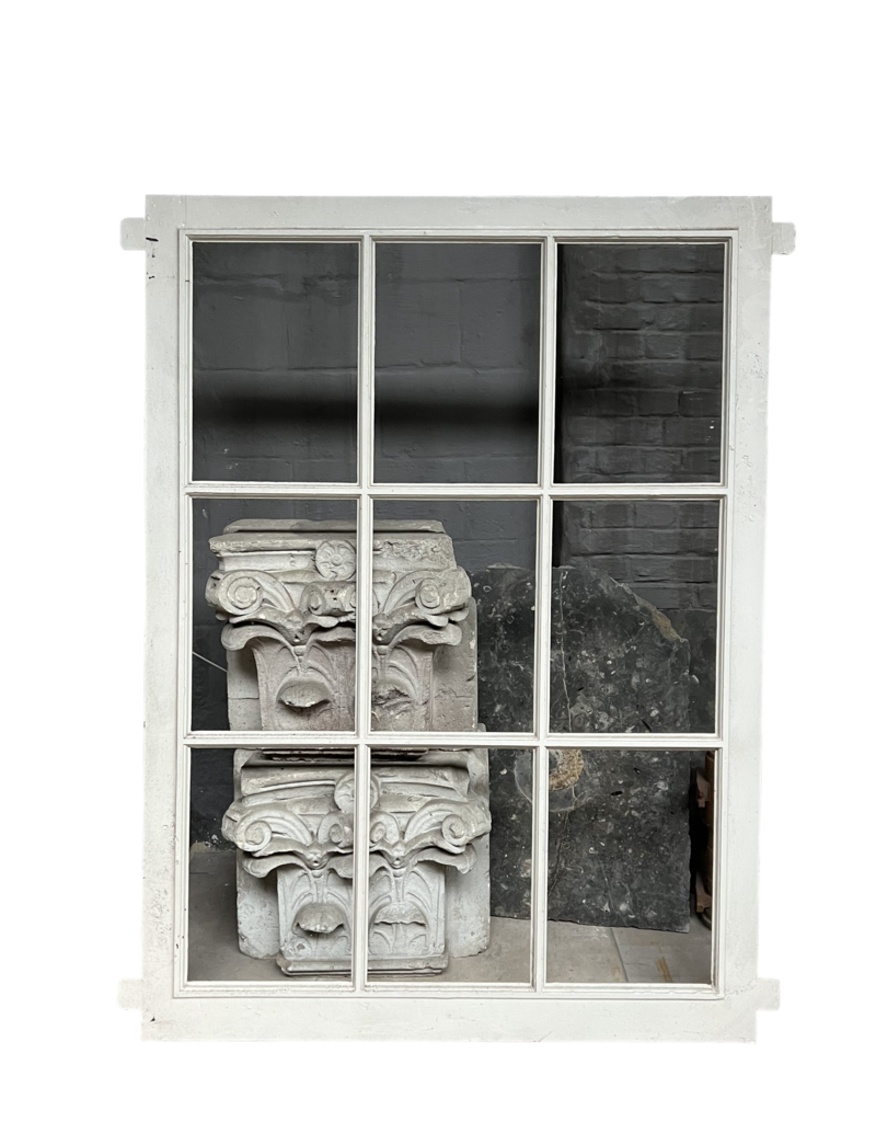 Antique Rectangular Cast-Iron Window Element
