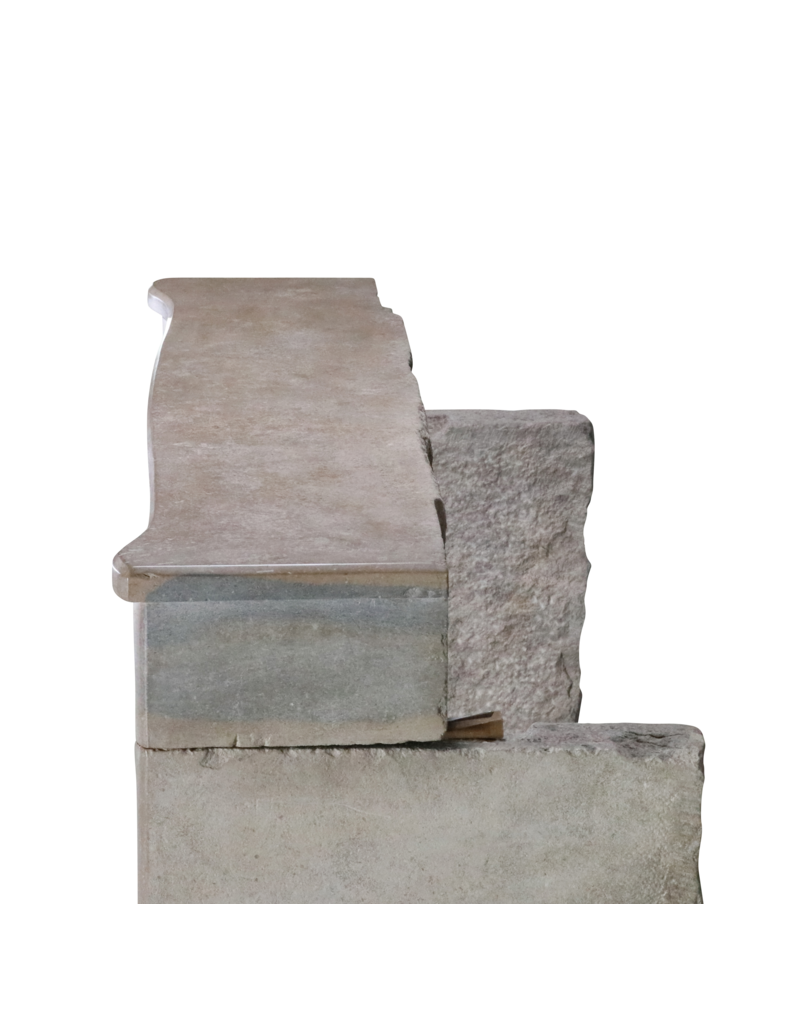 Bicolor Beige Timeless Stone Fireplace Surround From France