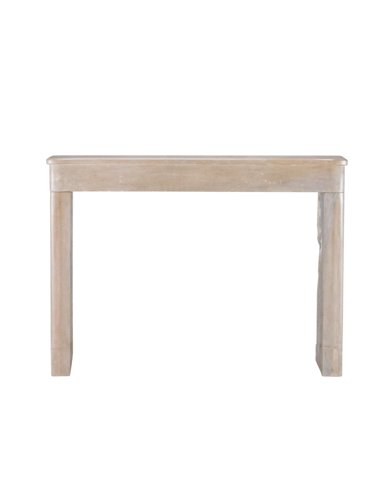 Maison Leon Van den Bogaert Bicolor Beige Timeless Stone Fireplace Surround From France