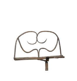 Maison Leon Van den Bogaert Fireplace Decorative Pot Holder In Wrought Iron
