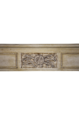 Stone Fireplace Mantle With Music Instruments Carved