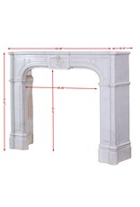 Unique Pair of Carrara Marble Decorative Historic Antique Fireplace Mantles