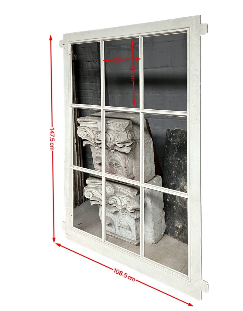 Maison Leon Van den Bogaert Elemento De Ventana Rectangular Antiguo De Hierro Fundido