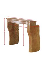 Maison Leon Van den Bogaert Elegante Vintage-Kaminverkleidung Aus Französischem Stein