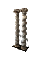 Columnas De Chimenea De Mármol Del Período Renacentista