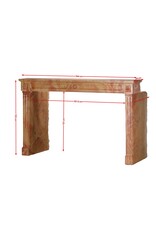 Maison Leon Van den Bogaert 190 cm Breite Kaminumrandung aus französischem Marmorstein