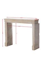 Maison Leon Van den Bogaert 140 cm Breite Kaminumrandung aus Kalkstein
