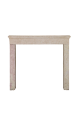 Brute Bicolor Beige Limestone Fireplace Surround