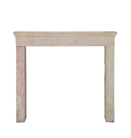 Brute Bicolor Beige Limestone Fireplace Surround