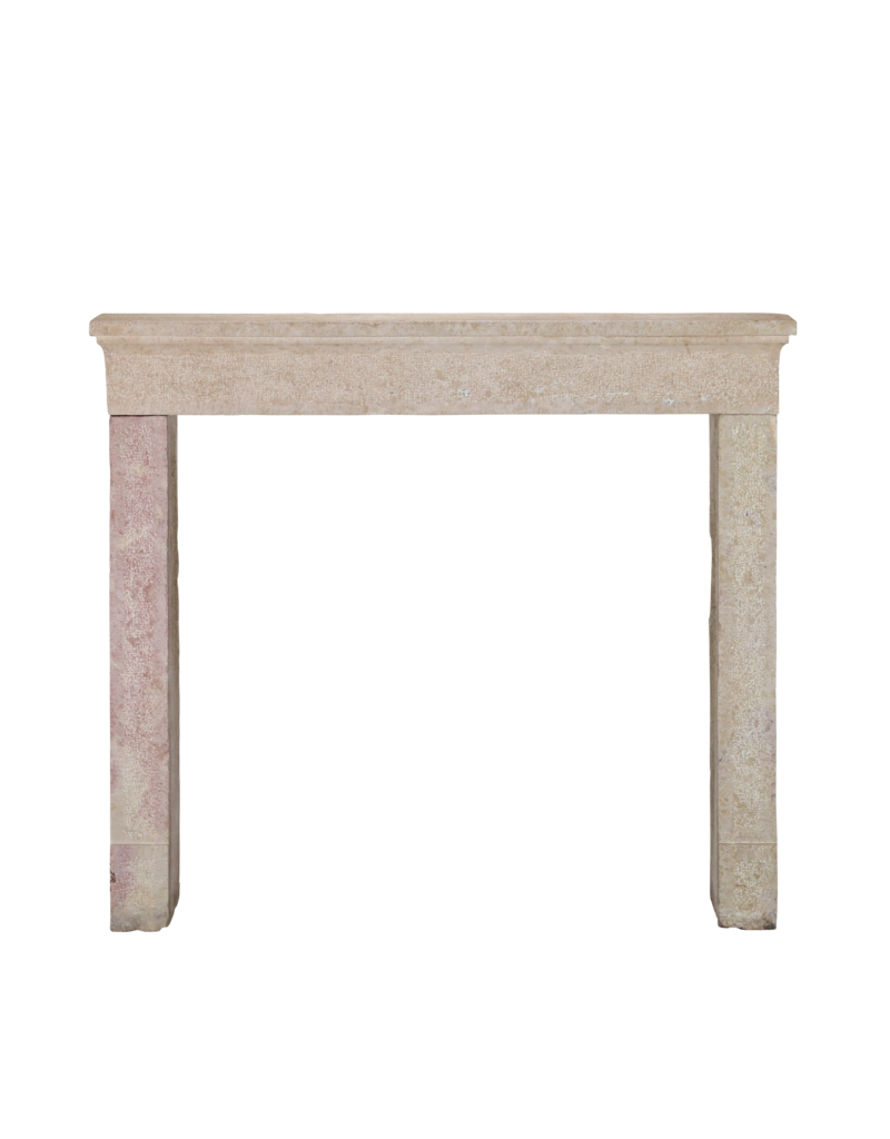 Brute Bicolor Beige Limestone Fireplace Surround