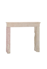 Brute Bicolor Beige Limestone Fireplace Surround