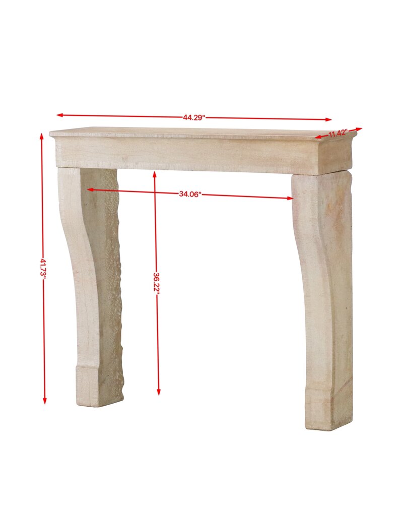 Élégant Contour De Cheminée En Pierre Calcaire Française