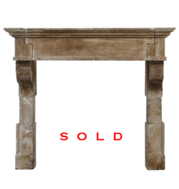 Classic French Rustic Limestone Fireplace Surround