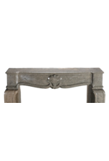 Ardèche Bicolor Stone Marble Fireplace Surround With Palm Tree