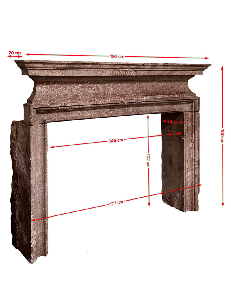 Italian Artempo Red Stone Fireplace