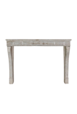 Maison Leon Van den Bogaert Dark Beige Limestone Reclaimed French Fireplace